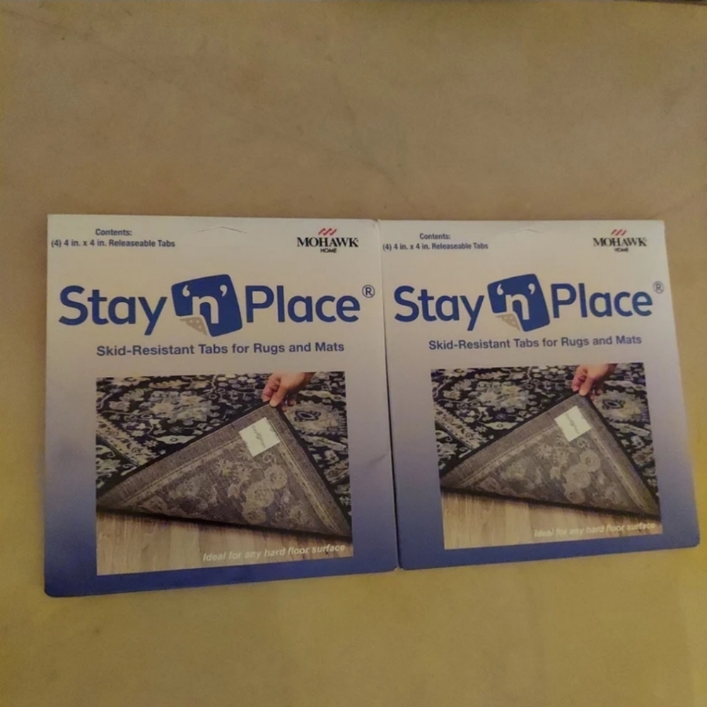 Mohawk Home Stay 'n' Place Skid-Resistant Rug & Mat Tabs - 2 Packs of 4! BNWT